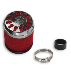 0411729 filtro aria red filter e13 con Ø32 38 dritto per carburatori phva b  phbn  phbg  phbl