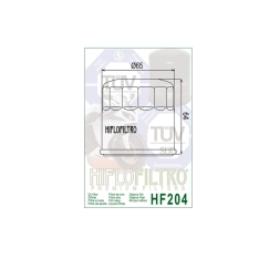Immagine 1 di Filtro Olio Hiflo Filtro HF204 per Honda Kawasaki Triumph Yamaha thumbnail