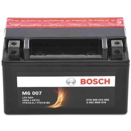 YTX7A Batteria Bosch M6007 12V 6AH Sigillata e pronta all'uso Kymco Sym Yamaha 50 125 150 200
