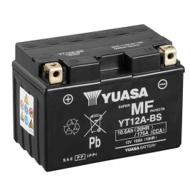Batteria Yuasa YT12A-BS 12V 9.5AH sigillata con acido a corredo per  Aprilia 1000 Suzuki  650 750 950 1000 1200 1300 Piaggio 200 Sym 300 Kawasaki 600 1000