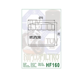 Filtro Olio Hiflo Filtro HF160 per BMW F650 F750 F800 F900 S1000 R1200 R1250 K1300 Husqvarna Nuda 900