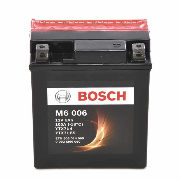 Batteria Bosch M6 006 YTX7L-BS (Sigillata Con Acido A Corredo) 12V 6AH Honda 125 150 - Batterie