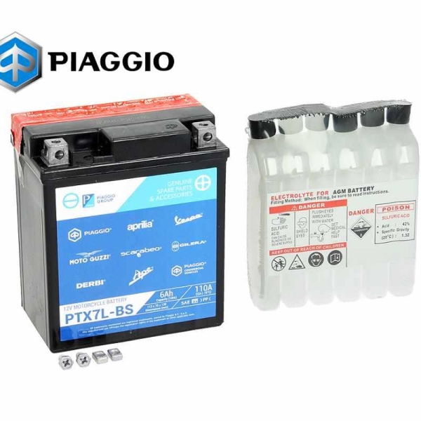 1R000317 Batteria Piaggio PTX7L-BS - Batterie