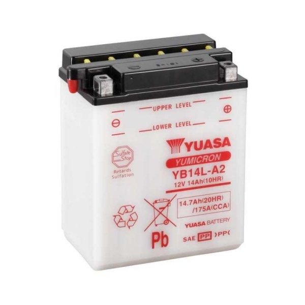 Batteria Yuasa YB14L-A2 12V 14AH Aprilia 350 500 Bmw 125 Ducati 400 500 600 750 Honda 500 600 1100 - Batterie