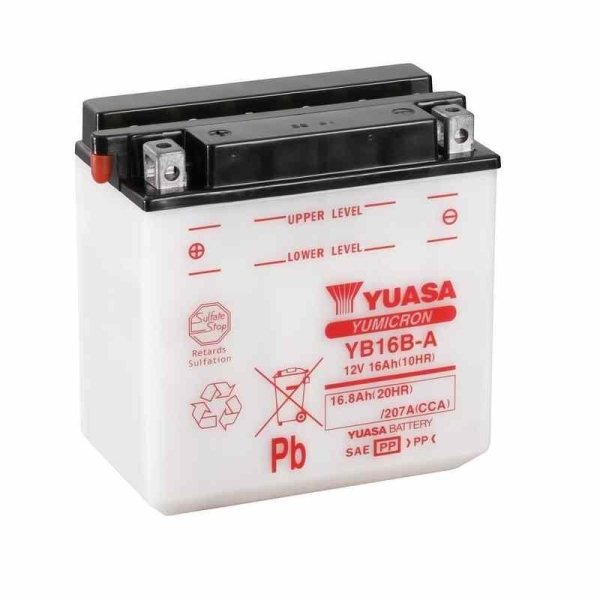 Batteria Yuasa YB16B-A 12V 16AH Honda 1000 Moto Guzzi 1000 Suzuki 600 750 800 - Batterie