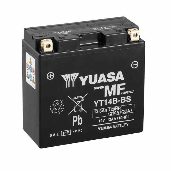 Batteria Yuasa YT14B-BS 12V 12AH sigillata e attiva pronta all'uso per Yamaha 1000 1100 1300 1700 1900 - Batterie