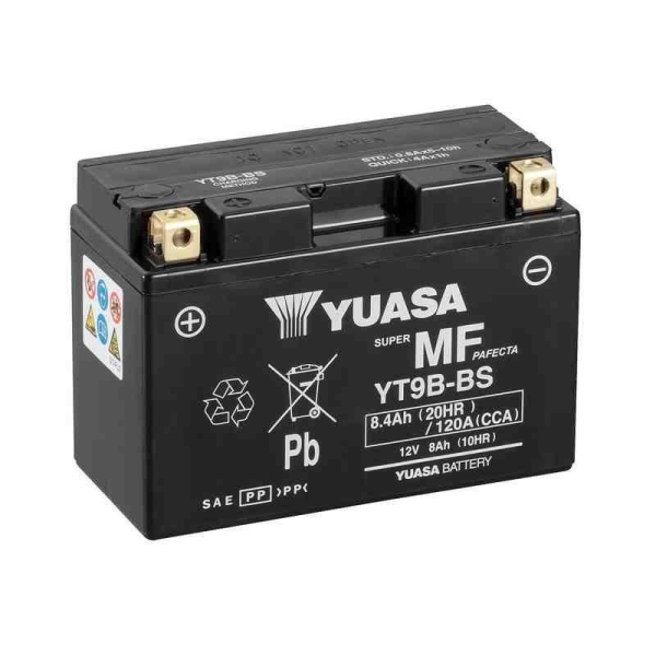 Batteria Yuasa YT9B-BS 12V 8AH sigillata con acido a corredo Kymco 125 150 Yamaha 125 150 250 400 500 660 700 750 - Batterie