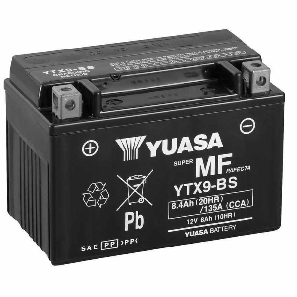 Batteria Yuasa YTX9-BS 12V 8Ah sigillata con acido a corredo Benelli BMW Honda kymco - Batterie