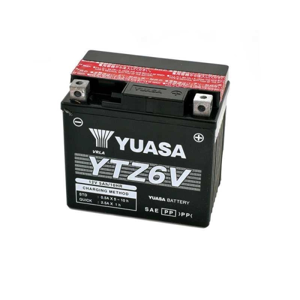 Batteria Yuasa YTZ6V (Sigillata Con Acido A Corredo) 12V 3.5AH Honda Suzuki Yamaha 125 - Batterie