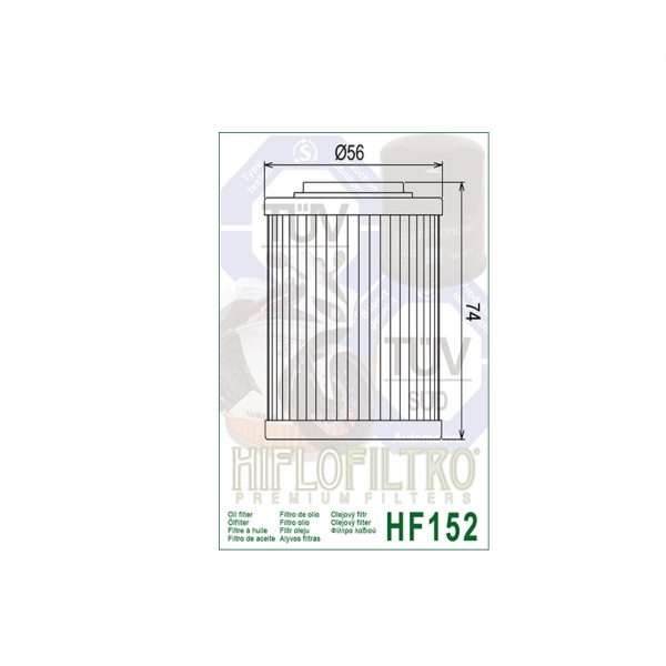 Filtro Olio Hiflo Filtro HF152 per Aprilia RSV 1000