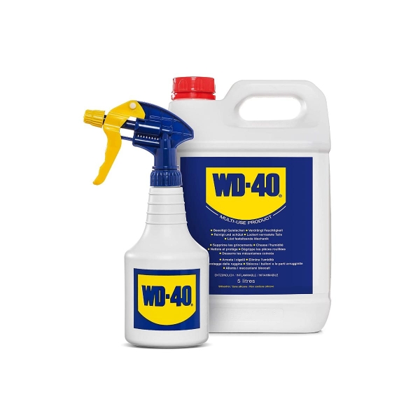 Tanica 5 LT WD-40 + spruzzino in omaggio prodotto multifunzione lubrificante sbloccante e antirugine - Per la pulizia