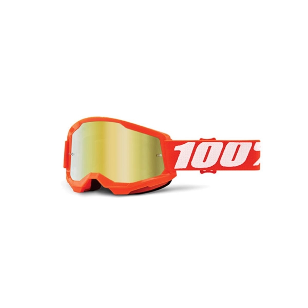 Maschera 100% Strata 2 Arancione con lente Oro specchiata - Maschere Caschi