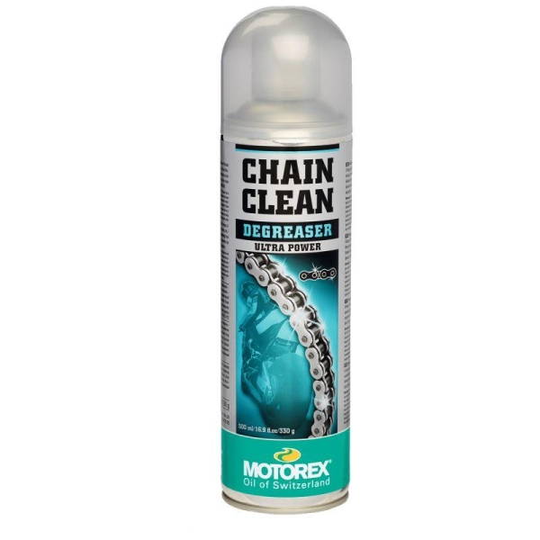 Pulitore catena sgrassatore Motorex chain clean degreaser ultra power 500ml - Lubrificante catena